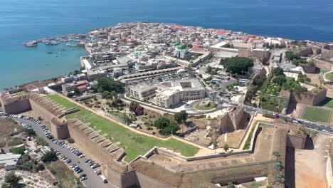 port city in the galilee from a drone