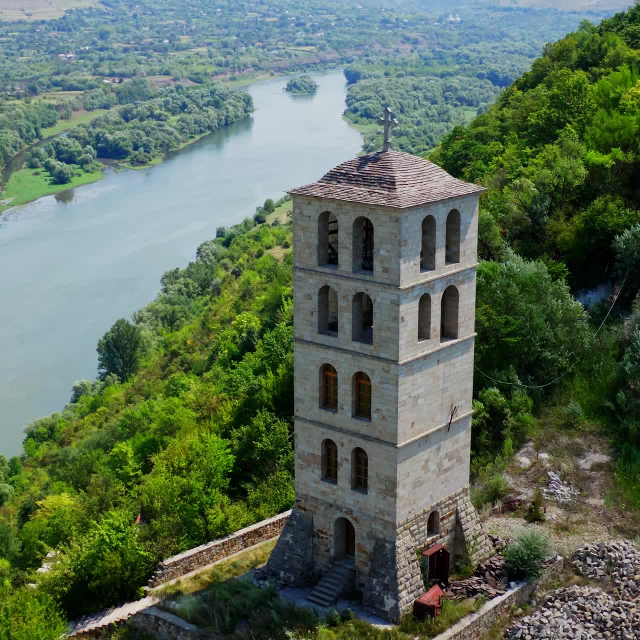 Landscape rocks and historic view