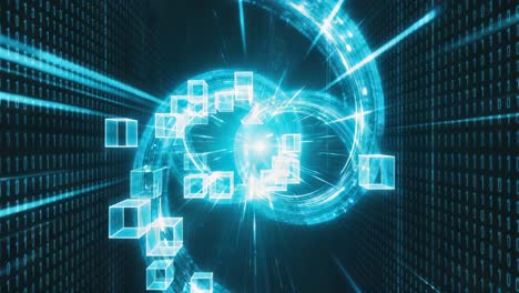 abstract digital data and technology background