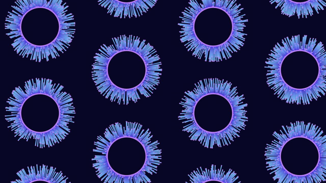 Circular blue pattern on black background cool and calming circles