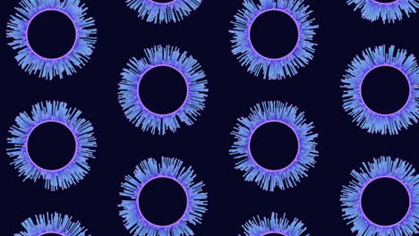 circular blue pattern on black background cool and calming circles