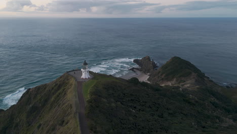 aerial view of cape reinga lighthouse
