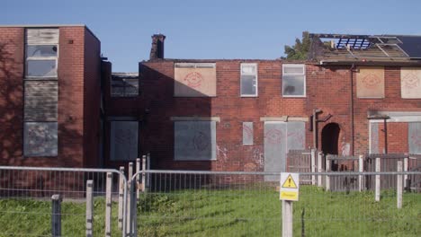 fire damaged home in backburn, uk