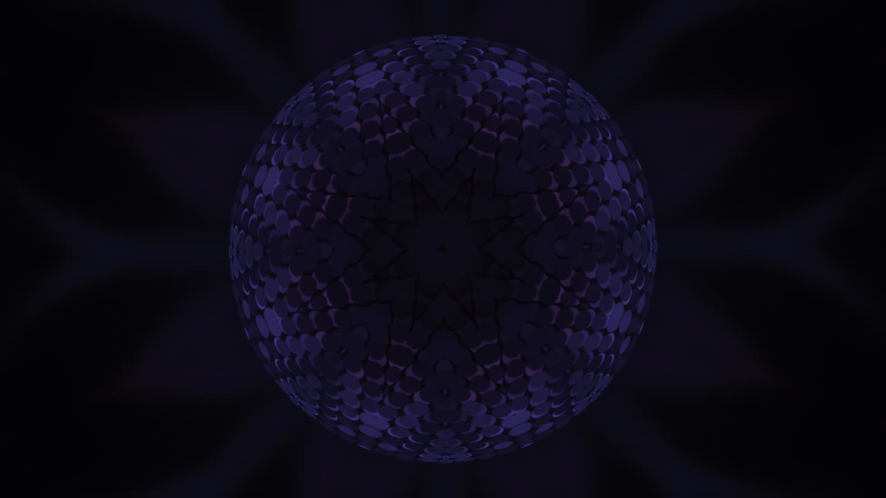 Abstract Purple Sphere with Geometric Pattern