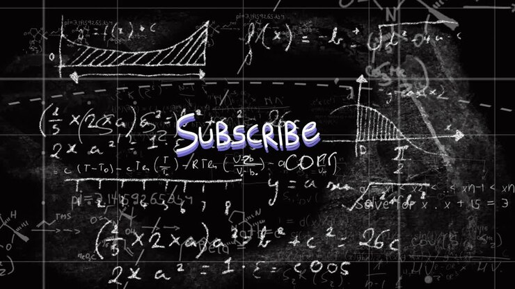 Animation des Textes 'Abonnieren' und mathematische Datenverarbeitung vor schwarzem Hintergrund.