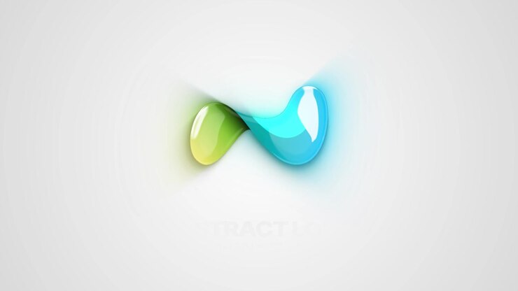 Transição da interface de motor de busca para animação de logotipo abstrato