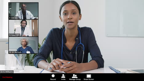 young female doctor delivers bad news during video call