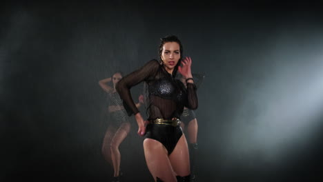 wet dance performance by women in rain