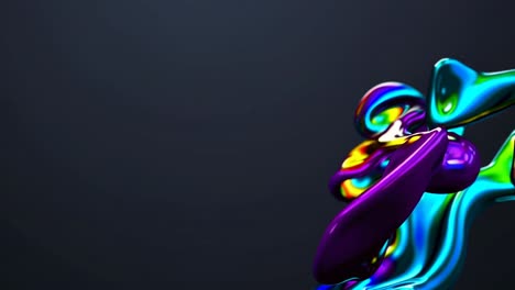 abstract iridescent liquid splash