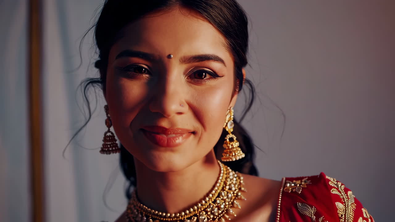 Beautiful Indian Woman in Traditional Attire