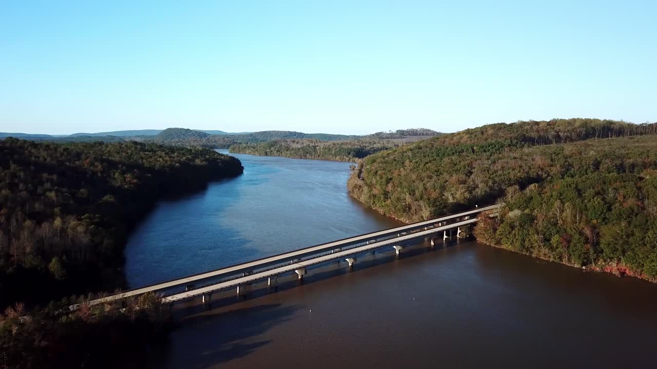 Lago Badin, Carolina del Nord, ripresa aerea