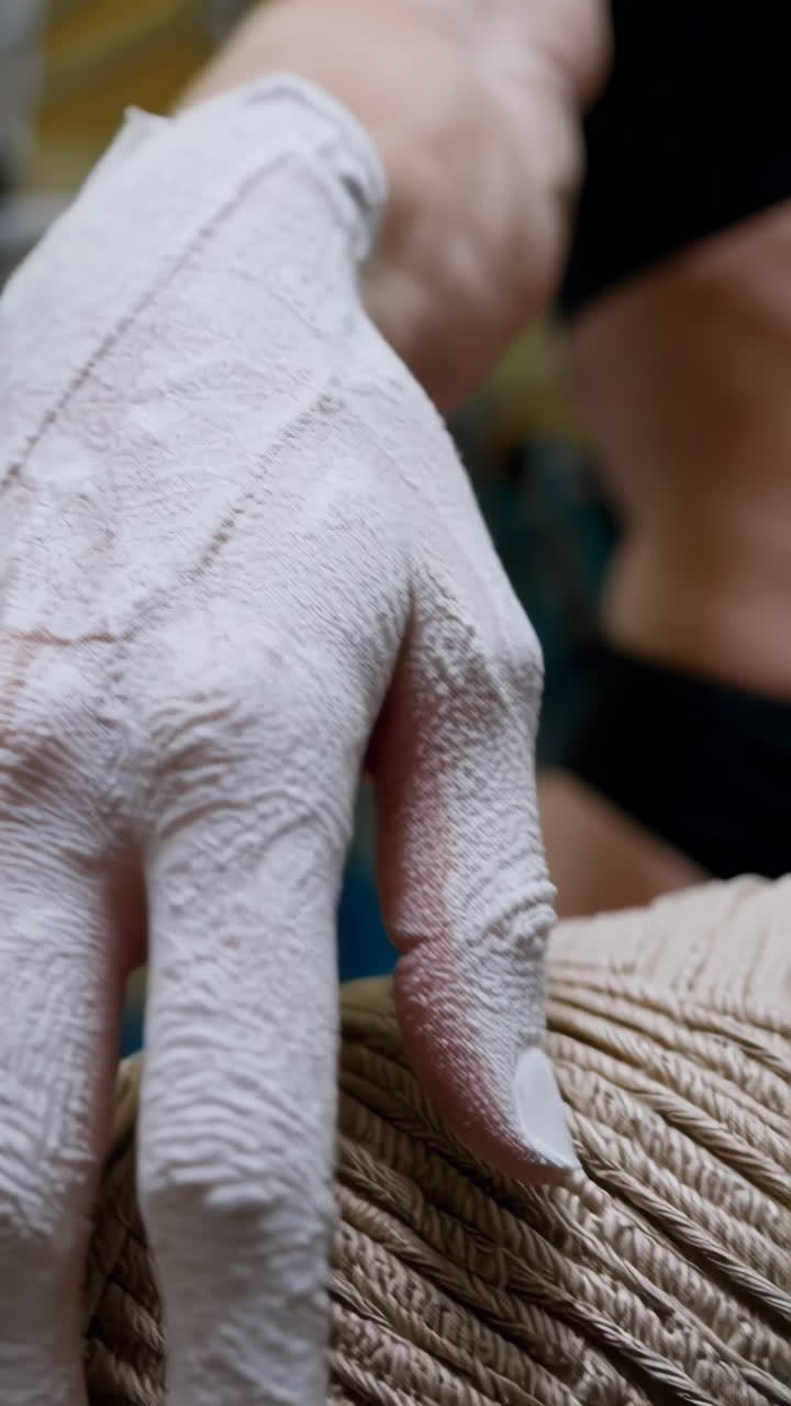 Hand Covered in Plaster