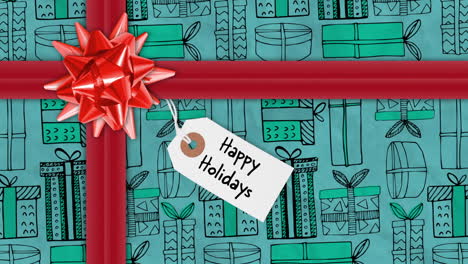 regalo de navidad en embalaje festivo