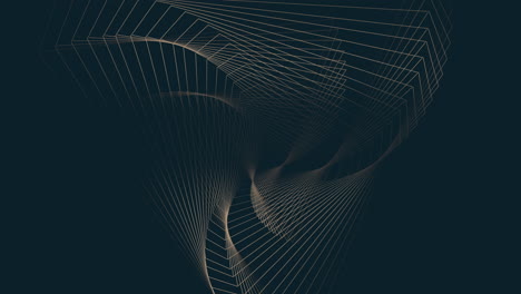 líneas geométricas abstractas amarillas en el espacio oscuro