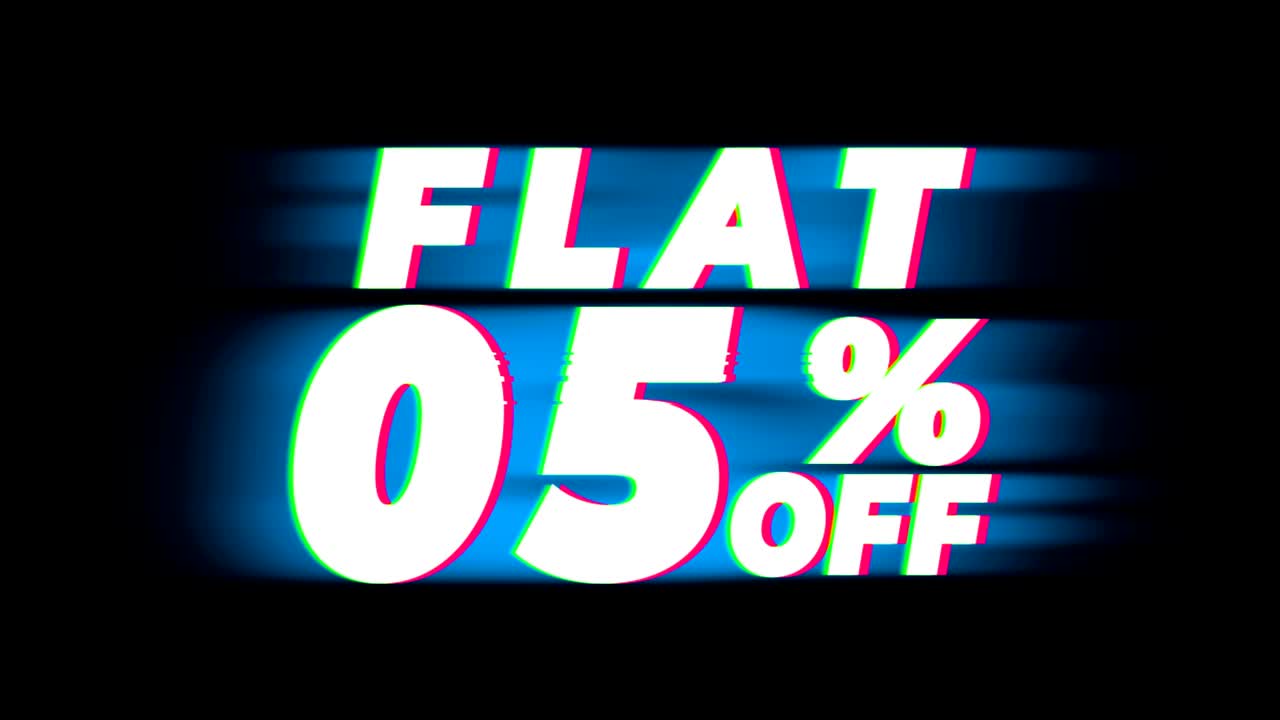 el 5% de descuento en el texto es una promoción de efecto de fallo plano vintage.