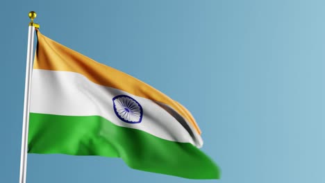 Waving-Indian-flag-against-blue-background