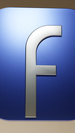 el logotipo de facebook es un modelo 3d.