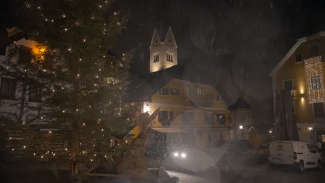 Clip-Filmado-En-Europa-En-Austria-Desde-Un-Pueblo-Llamado-Hallstatt-Que-Está-Junto-A-Un-Lago