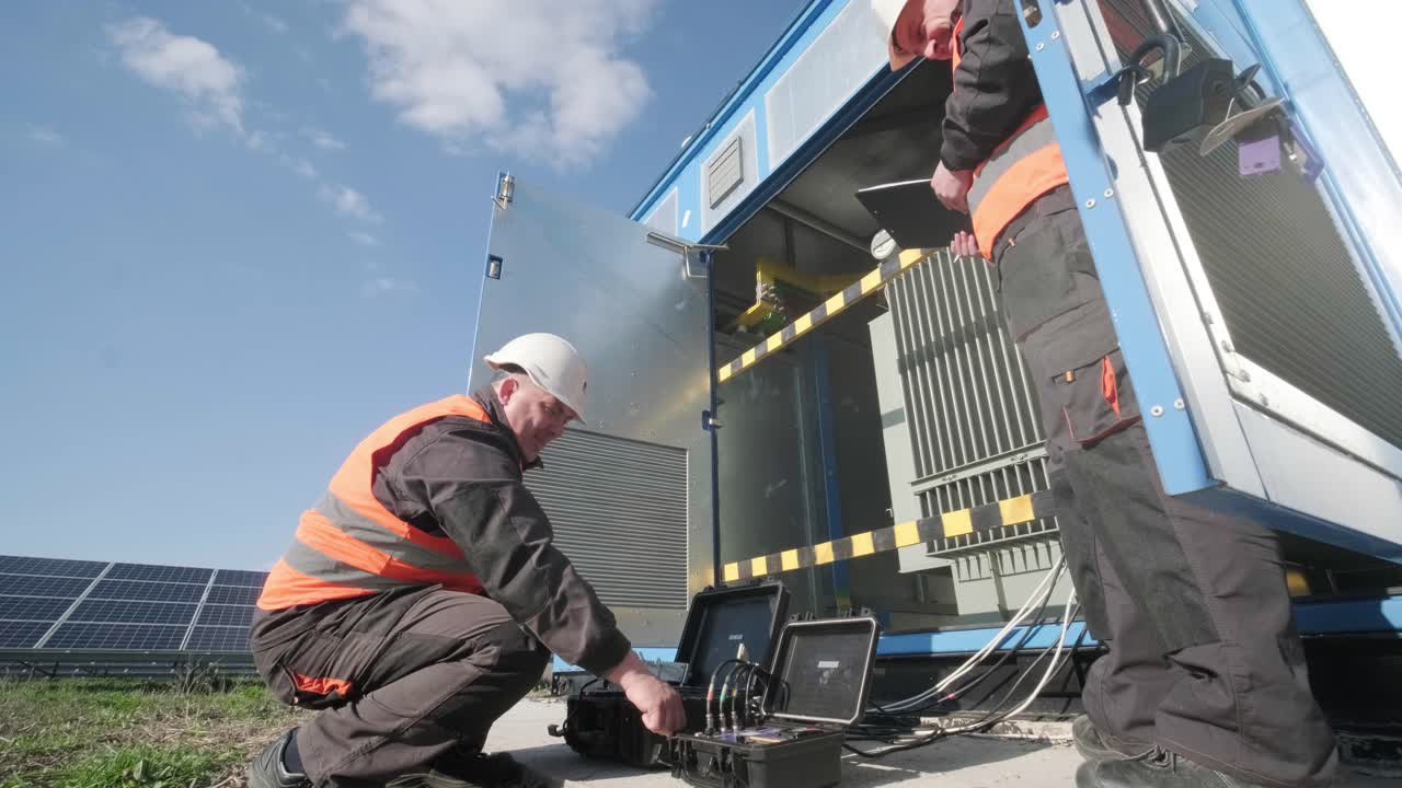 esecuzione di lavori di misurazione elettrica sul trasformatore di potenza