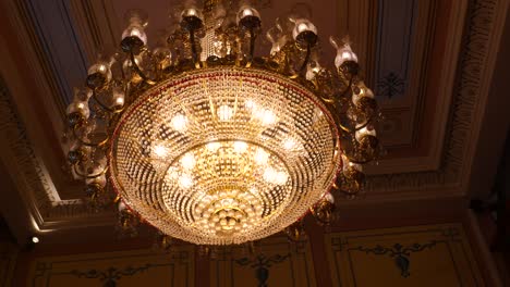 a magnificent crystal chandelier