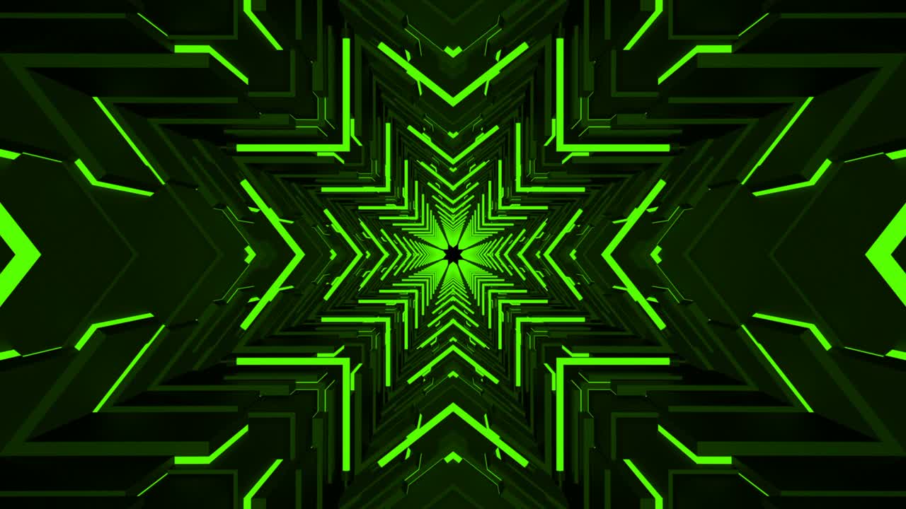 tecnología abstracta verde en bucle sin fin