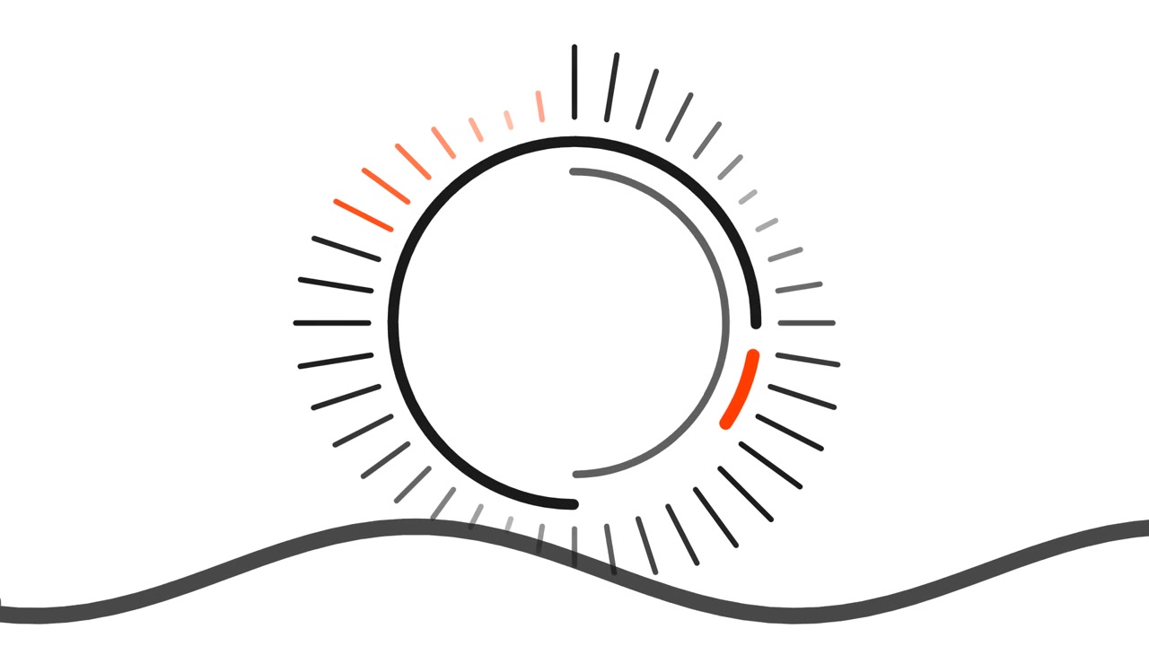 Animated Circular Loading Progress Bar with Wave Line