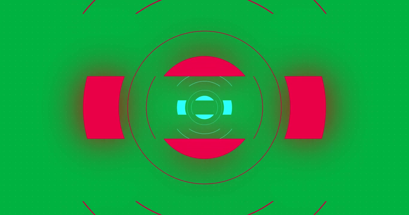 Abstracte digitale HUD-interface animatie op groen scherm
