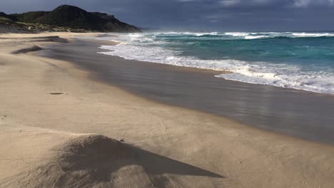empty mandalay beach in western australia at beuatiful sunrise