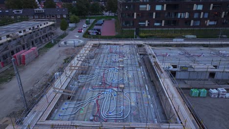 new apartment buildings under construction, hendrik-ido-ambacht, holland