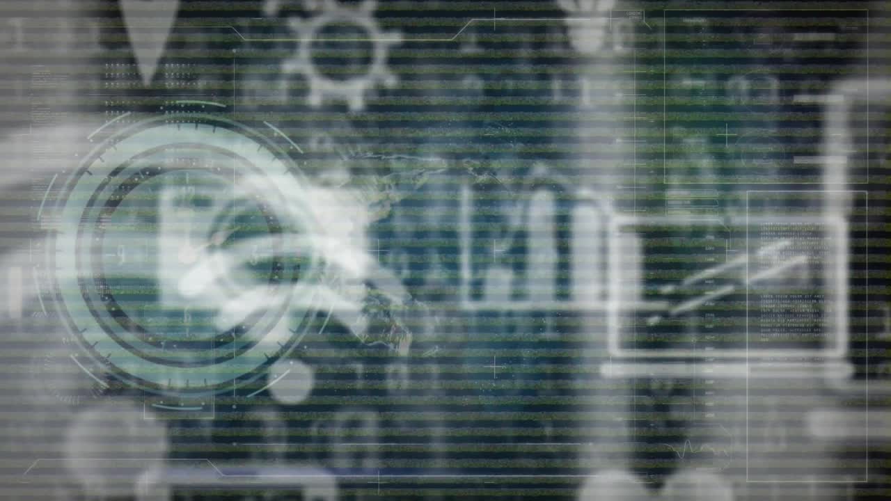 Animation of data processing over globe