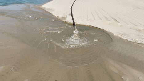 sand pipe used to restore washed away beachfront