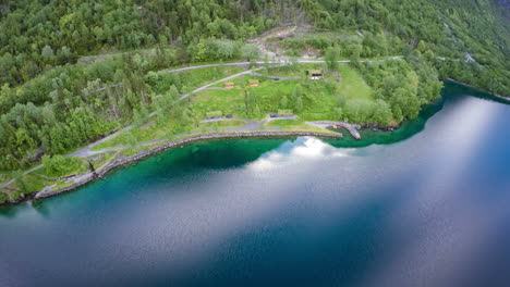 aerial footage from beautiful nature norway.