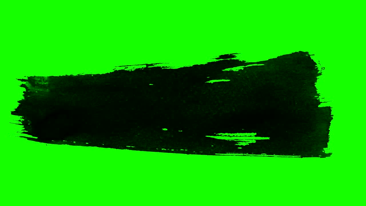 녹색 화면 배경에 있는 브러시 애니메이션