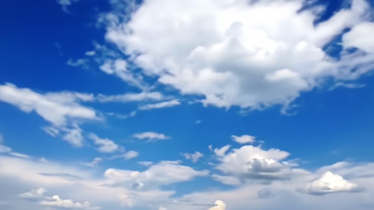 솜 털 구름과 푸른 하늘