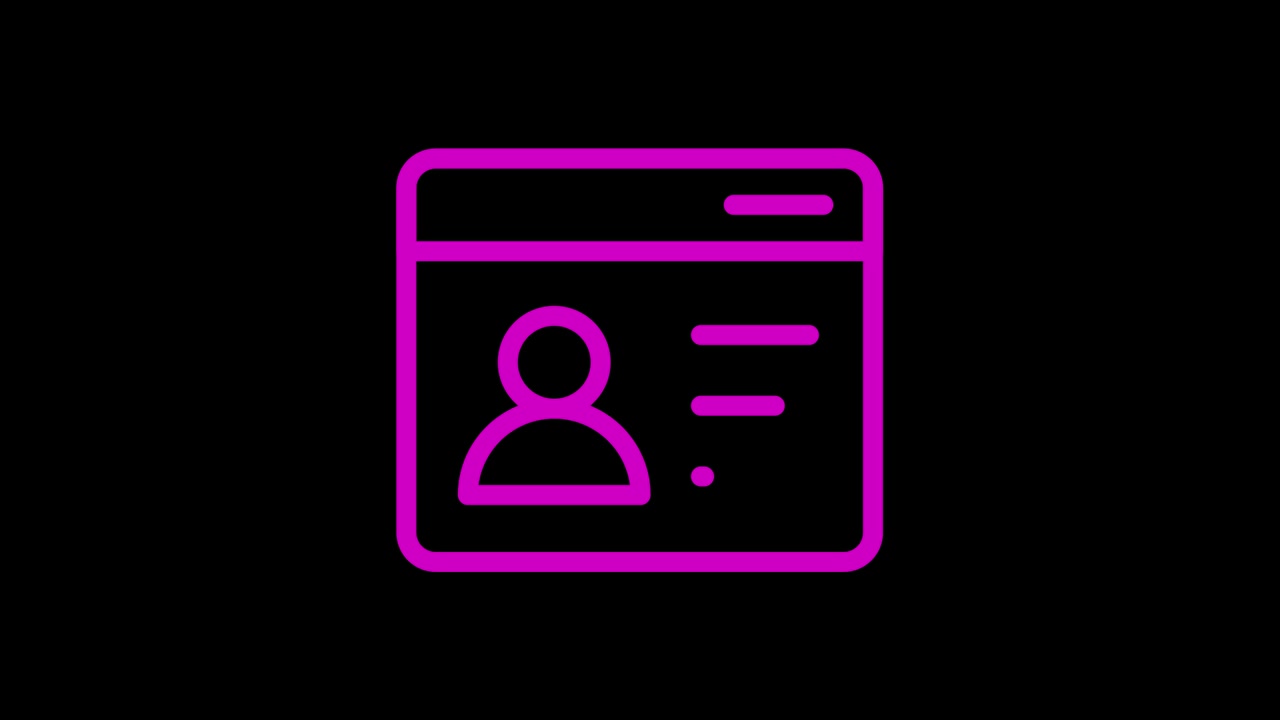 Animated User Profile Icon Loading on Black Background