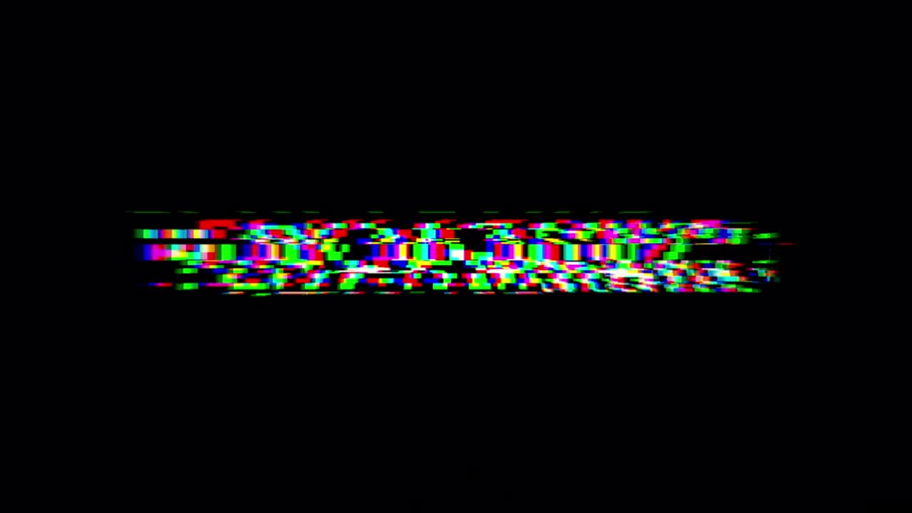 jugar de nuevo glitch animación de texto, estilo retro juegos gráficos en un fondo negro