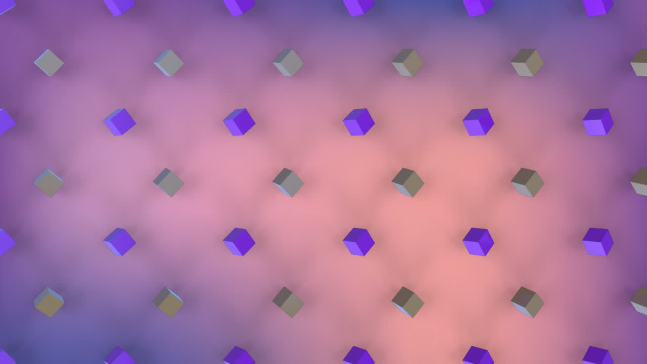 cubos 3d en movimiento en formación