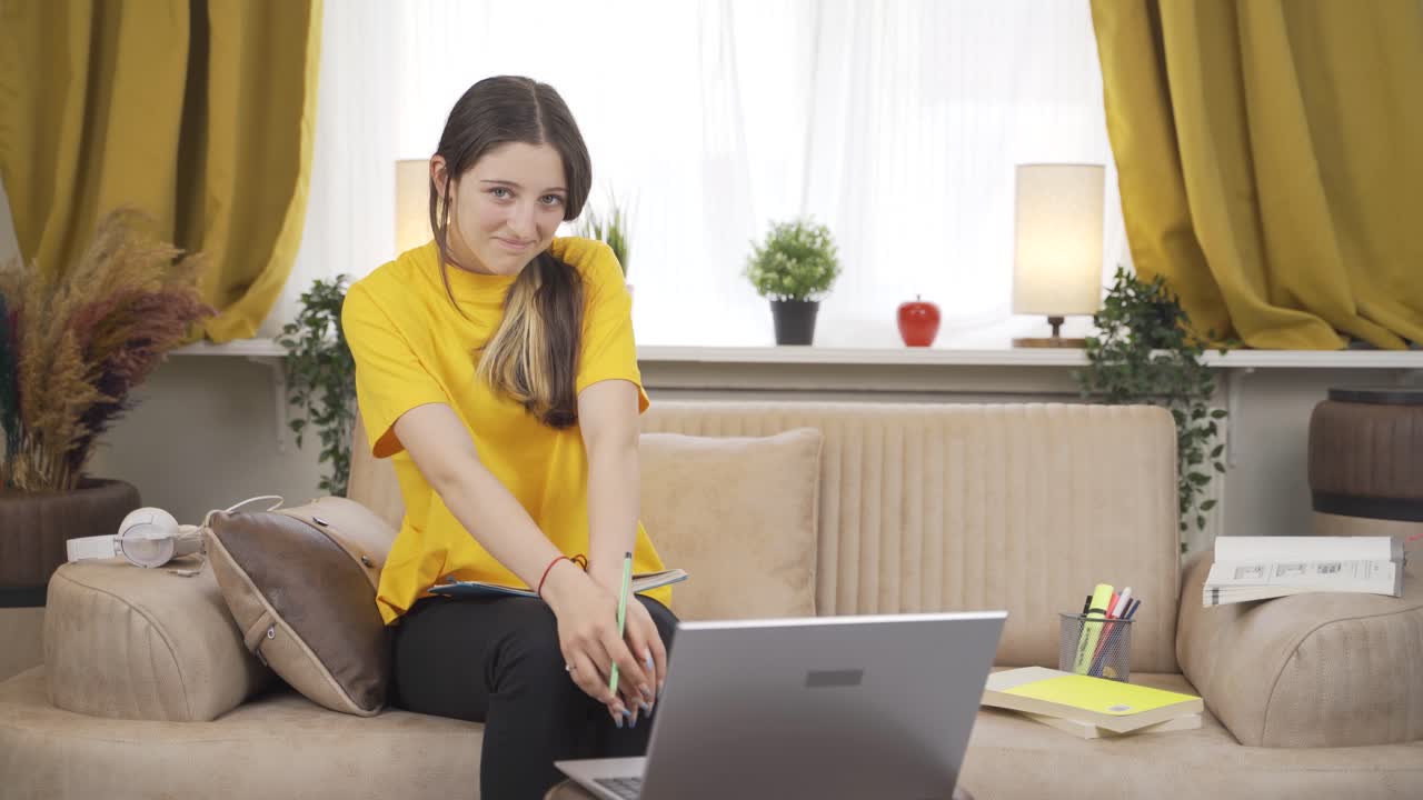 부끄러운 여학생.