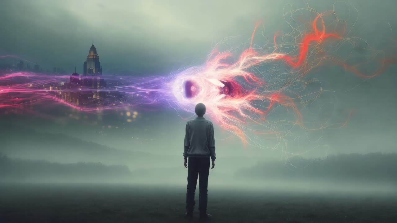 A Person Contemplating a Cosmic Event