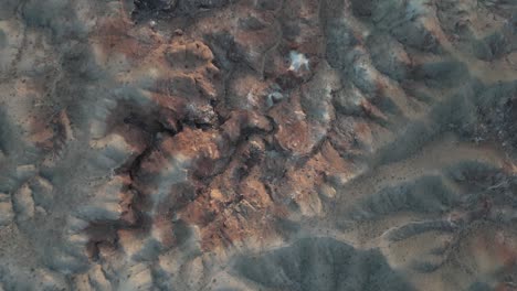 desert landscape looking like mars near salt lake city, utah, usa - drone shot