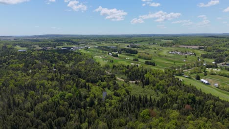 tpc toronto golf course surrounded by forest in caledon, ontario, aerial view