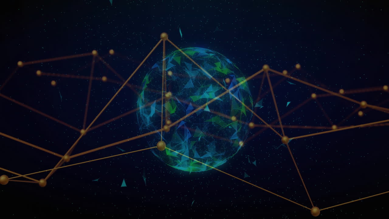 animación de la red de conexiones en todo el mundo