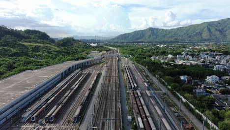 hong kong pat heung mtr maintenance centre, aerial view