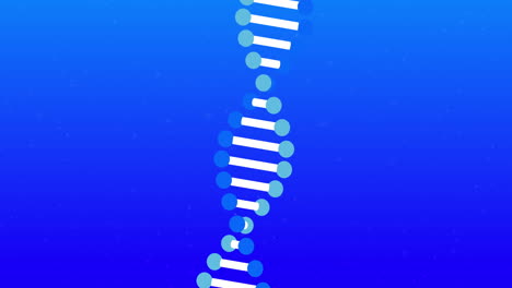 animation of dna structure against blue background