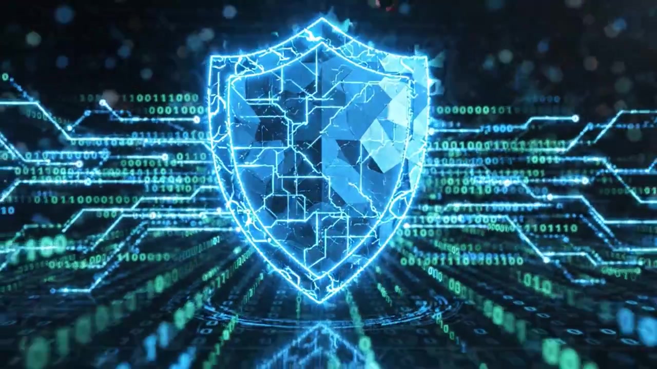 A Stunning Visual Representation of Cybersecurity: The Journey from Data Streams to a Dynamic Digital Shield, Symbolizing Protection in the Modern Digital Age.