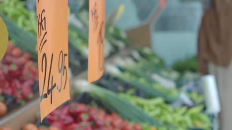 a person shopping for fresh produce at a local market