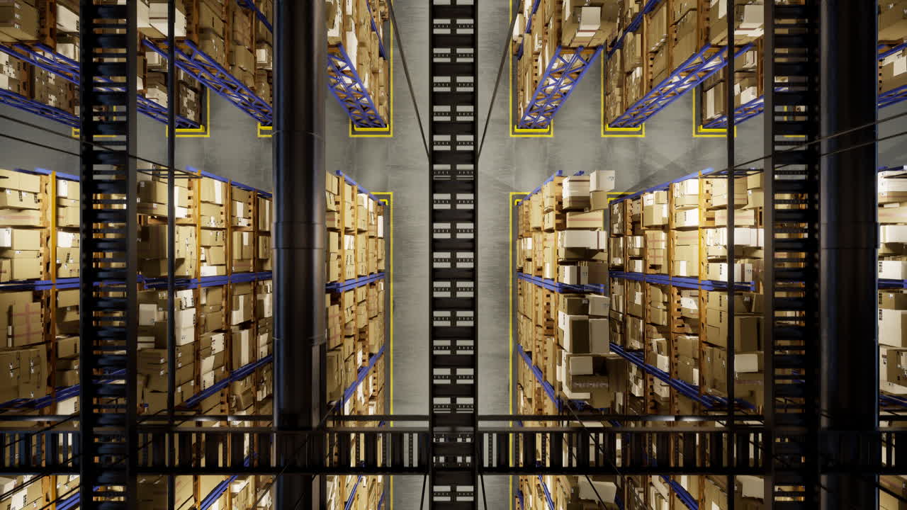 amplio almacén lleno de mercancías y suministros comerciales