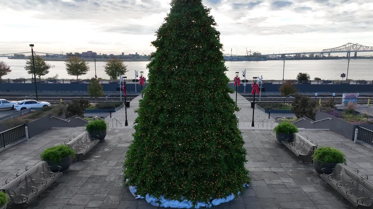 미국 도시 도시의 휴일 축제 축하