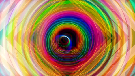 abstract colorful tunnel with geometric shapes