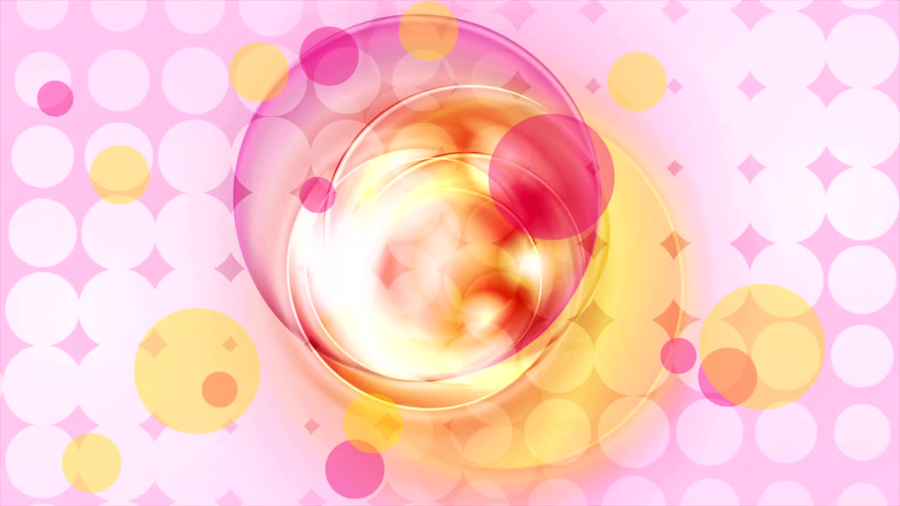 분홍색 오렌지 추상 빛나는 원 비디오 애니메이션